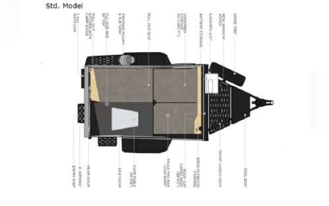 TIGERMOTH Overlander Camper w/ Rooftop Tent & Kitc