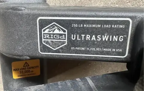 RIG'd Ultraswing hitch spare tire carrier