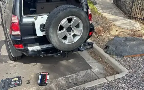 Wilco hitch Tire Carrier w/attachments