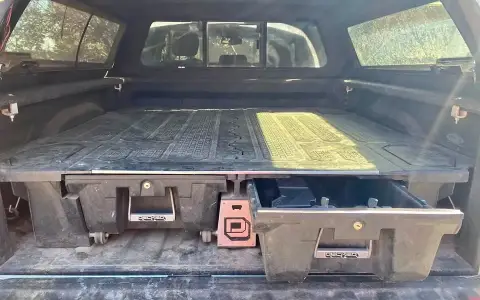 Decked truck bed storage