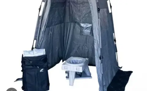 Clean waste portable tent and toilet