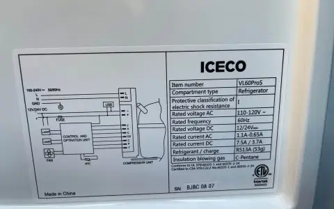 ICECO vl60 pros portable fridge freezer – Used for $ 500.00