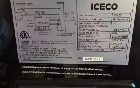 ICECO APL55 Dual‐Zone 12V/AC Portable Fridge