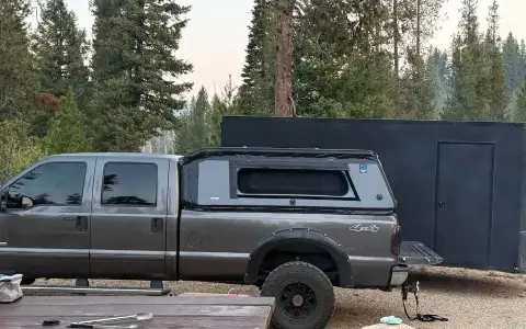 Flated camper shell and bed