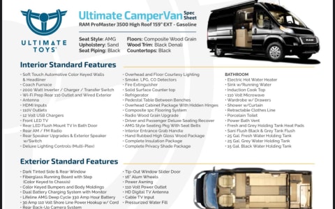 Luxury Ultimate CamperVan RAM 3500 ProMaster Luxury Ultimate CamperVan RAM 3500 ProMaster
