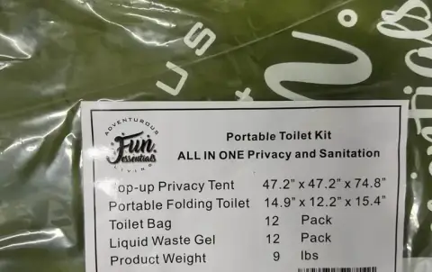 Outdoor Portable Toilet Kit by Fun Essentials