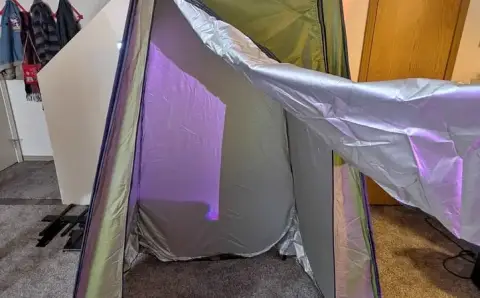 Portable shower tent