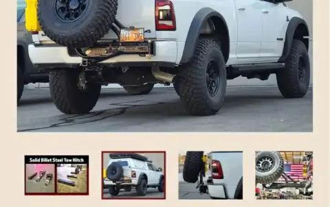 Spare tire swing out - hitch mounted