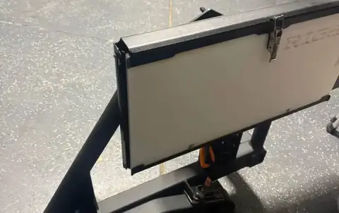 Rig’d ultra swing tire carrier with accessories