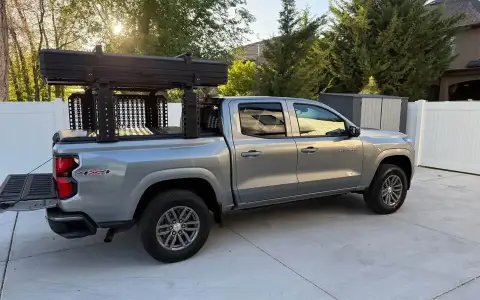 Overland set up - roof top tent, annex, and rack