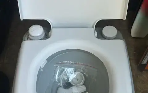 Portable camping toilet