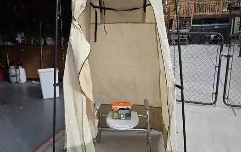 Portable toilet/shower