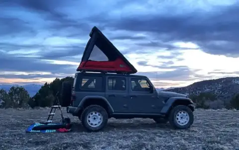 Expedition One MULE roof top tent rack for Jeep Wr