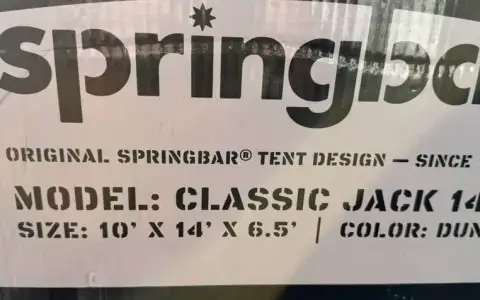 Springbar Classic Jack 140 Camping Tent NEW
